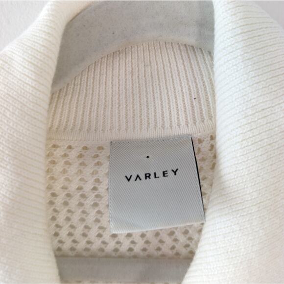 Varley Fairfield 100% Cotton Knit Jacket/Cardigan/Top in Snow White, size M - Picture 3 of 7